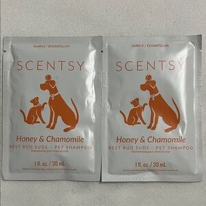Scentsy Honey & Chamomile Pet Shampoo Sample Packets